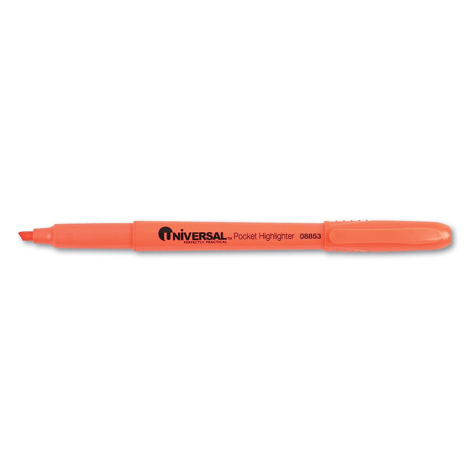 Magna Visual Pocket Highlighter, Chisel Tip, Fluorescent Orange Ink