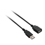 V7 6' USB Male to Male Extension Cable, Black