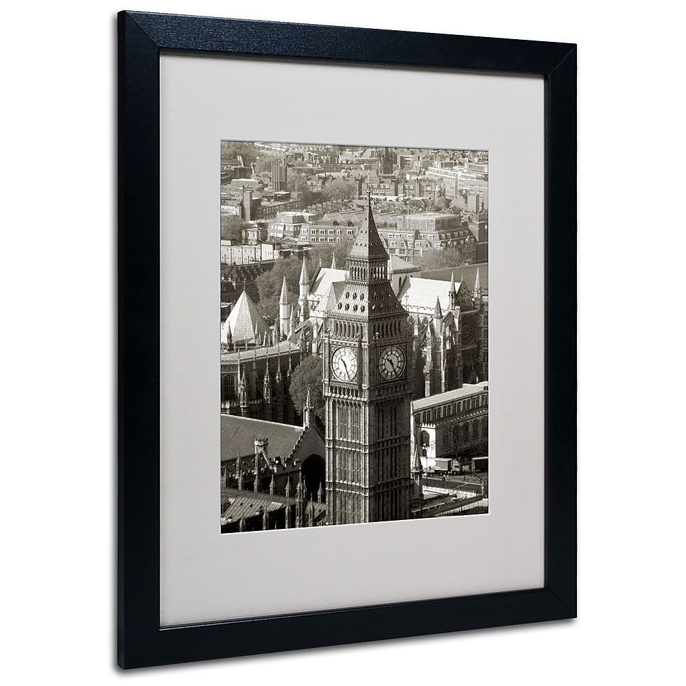 Trademark Fine Art 'Big Ben View II' 16" x 20" Black Frame Art