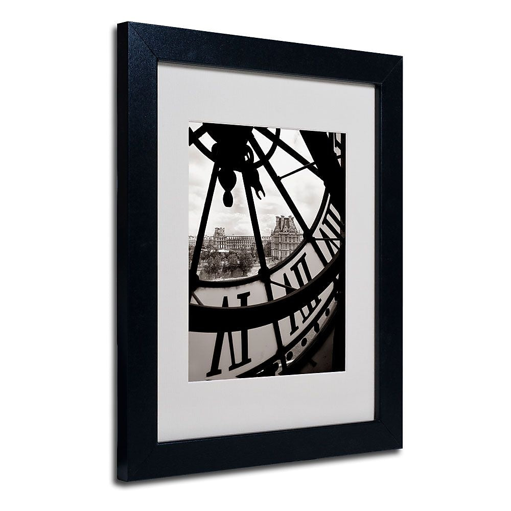 Trademark Fine Art 'Big Clock' 11" x 14" Black Frame Art