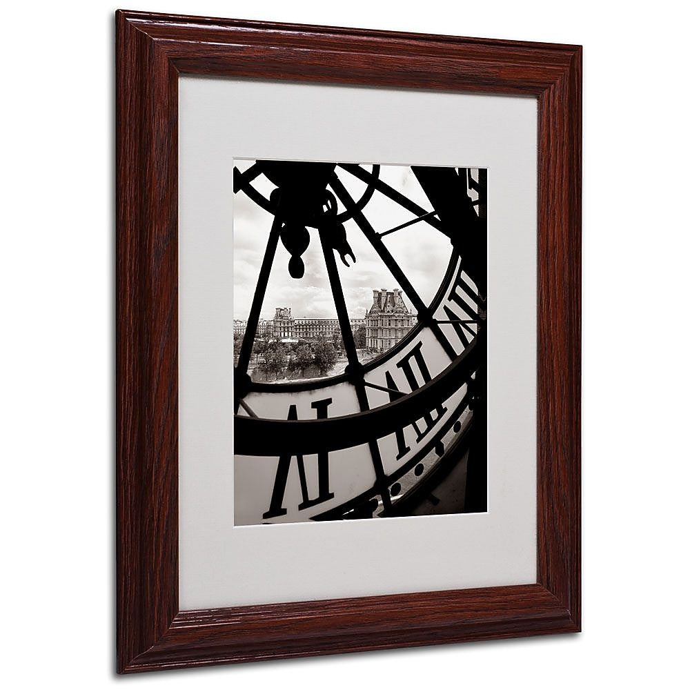 Trademark Fine Art 'Big Clock' 11" x 14" Wood Frame Art