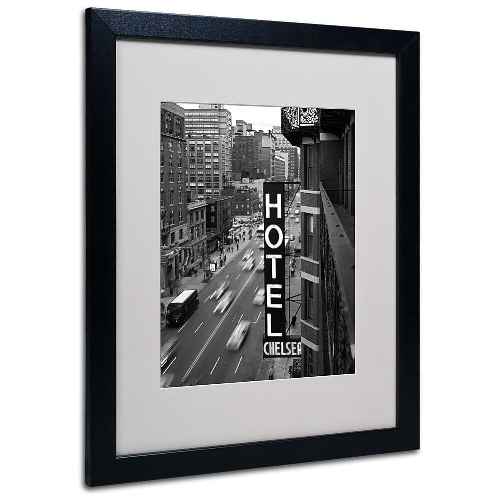 Trademark Fine Art 'Chelsea Black and White' 16" x 20" Black Frame Art