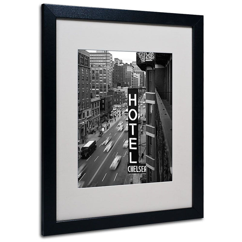 Trademark Fine Art 'Chelsea Black and White' 16" x 20" Black Frame Art