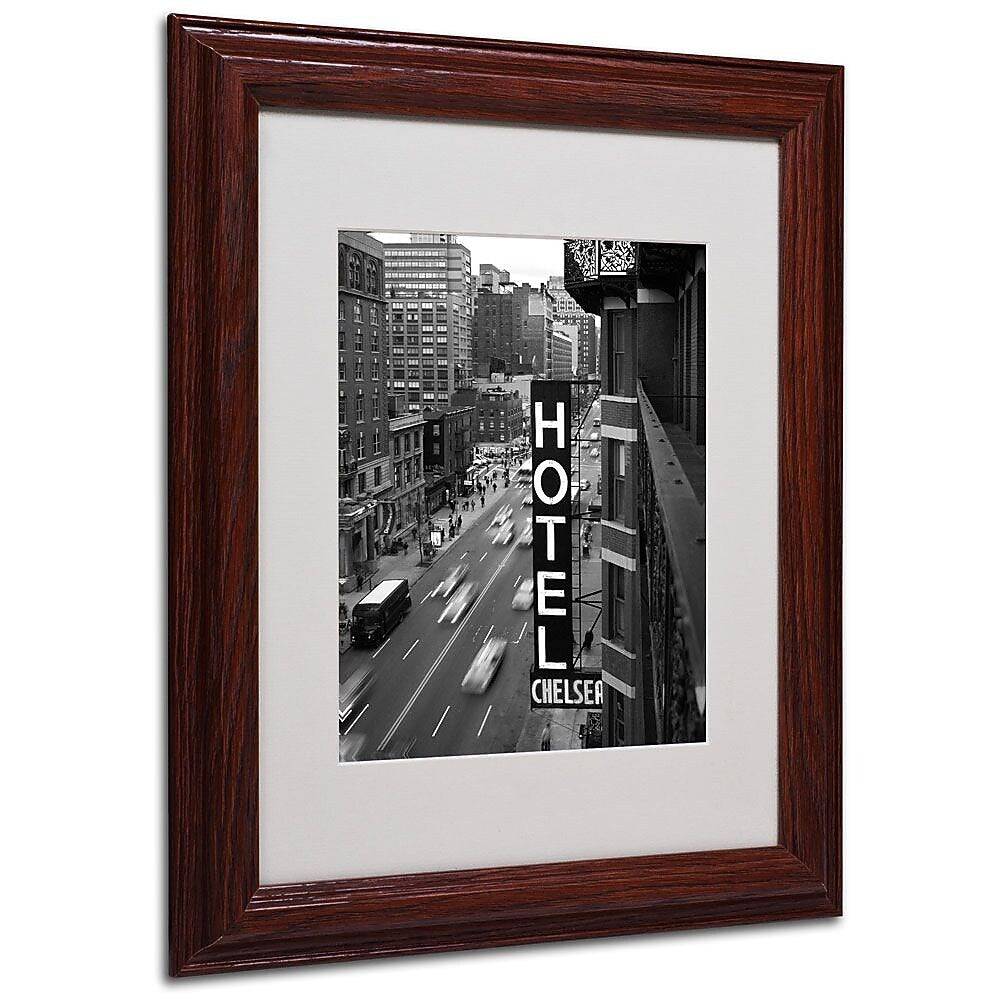 Trademark Fine Art 'Chelsea Black and White' 11" x 14" Wood Frame Art