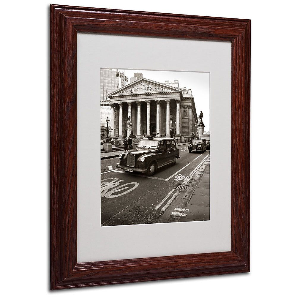 Trademark Fine Art 'London Exchange' 11" x 14" Wood Frame Art