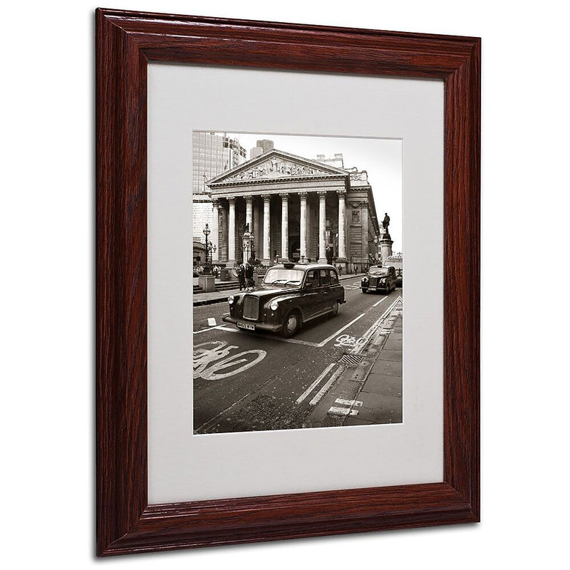 Trademark Fine Art 'London Exchange' 11" x 14" Wood Frame Art