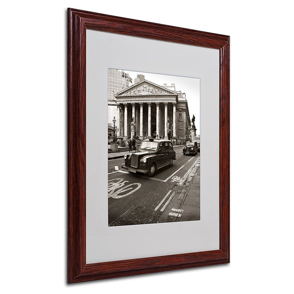 Trademark Fine Art 'London Exchange' 16" x 20" Wood Frame Art