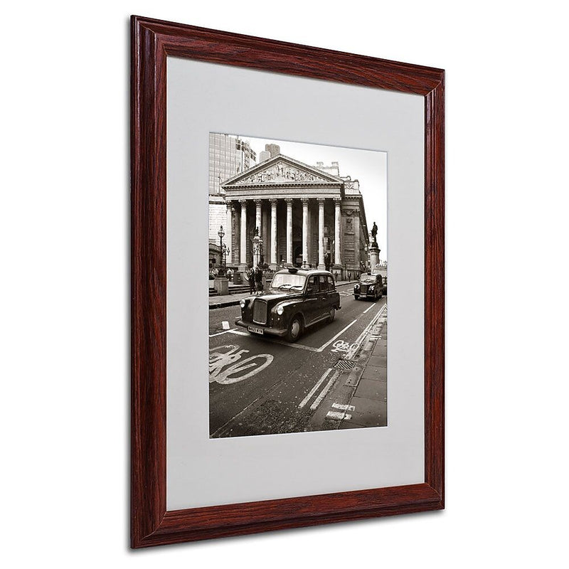 Trademark Fine Art 'London Exchange' 16" x 20" Wood Frame Art