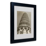 Trademark Fine Art 'Pisa Tower II' 11" x 14" Black Frame Art