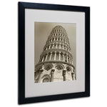 Trademark Fine Art 'Pisa Tower II' 16" x 20" Black Frame Art