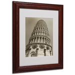 Trademark Fine Art 'Pisa Tower II' 11" x 14" Wood Frame Art