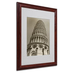 Trademark Fine Art 'Pisa Tower II' 16" x 20" Wood Frame Art