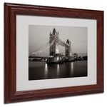 Trademark Fine Art 'Tower Bridge I' 11" x 14" Wood Frame Art