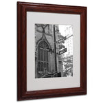 Trademark Fine Art 'Wall Street Signs' 11" x 14" Wood Frame Art