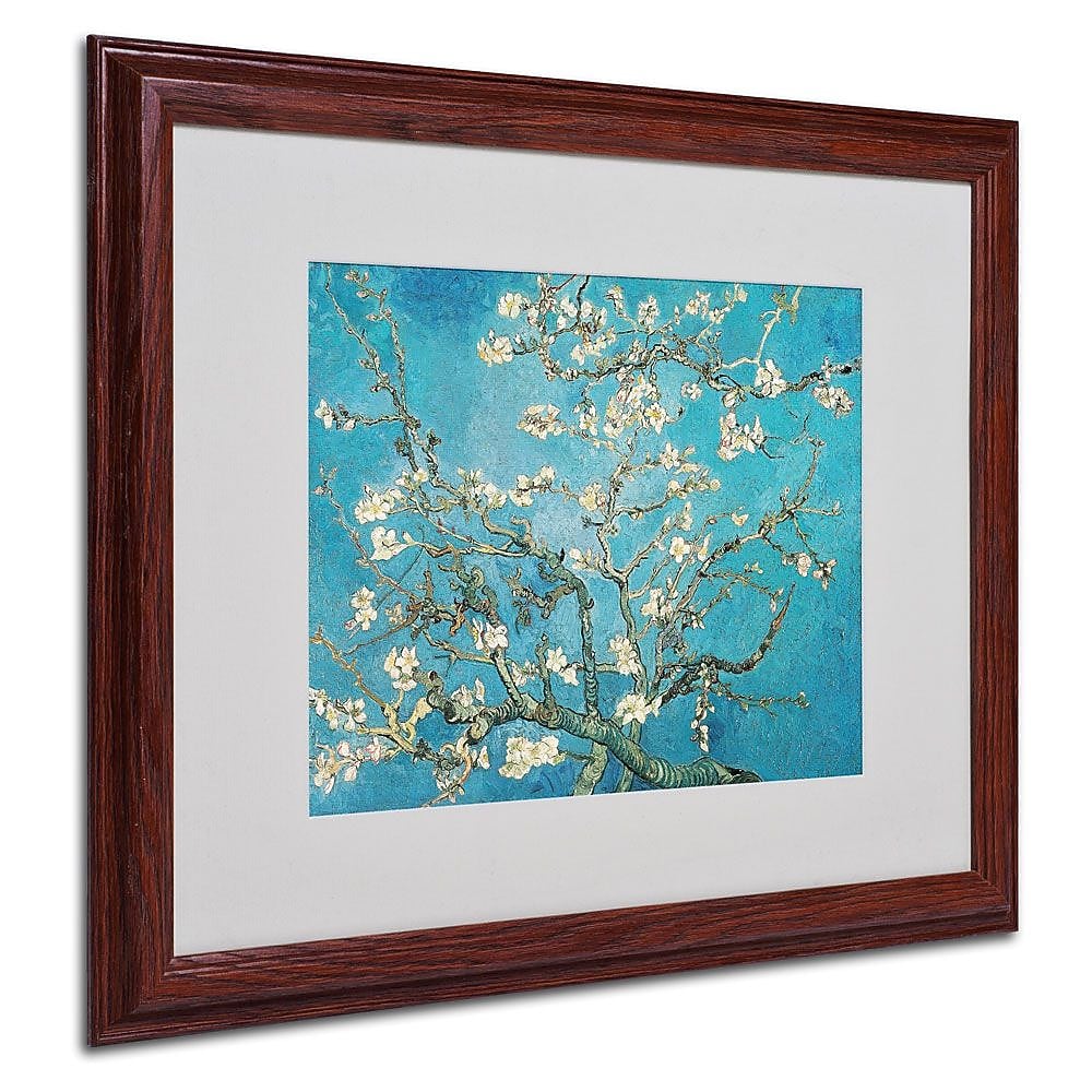 Trademark Fine Art 'Almond Branches' 16" x 20" Wood Frame Art