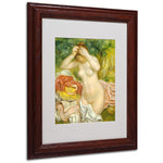 Trademark Fine Art 'Bather Arranging Her Hair' 11" x 14" Wood Frame Art