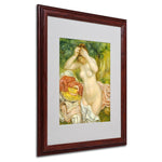Trademark Fine Art 'Bather Arranging Her Hair' 16" x 20" Wood Frame Art