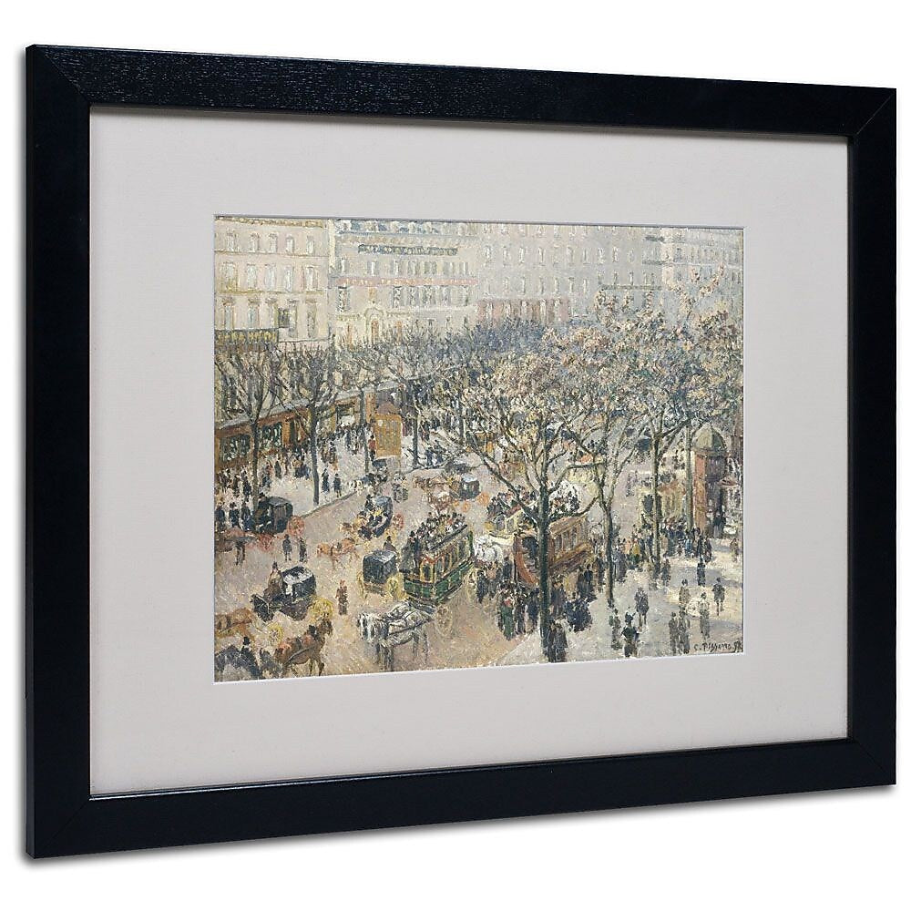 Trademark Fine Art 'Boulevard des Italiens' 16" x 20" Black Frame Art