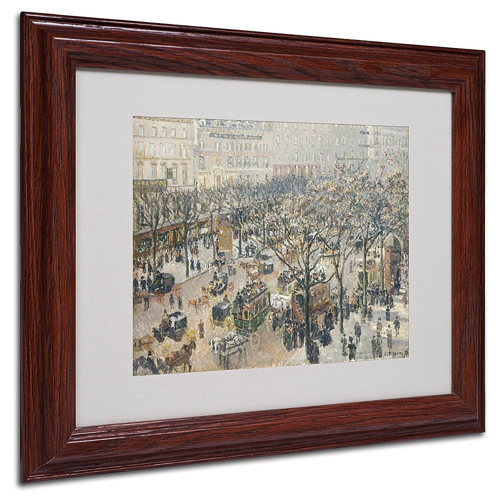 Trademark Fine Art 'Boulevard des Italiens' 11" x 14" Wood Frame Art