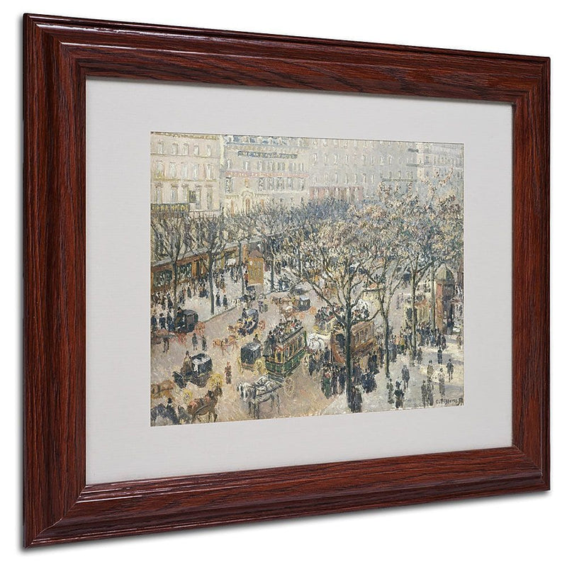 Trademark Fine Art 'Boulevard des Italiens' 11" x 14" Wood Frame Art