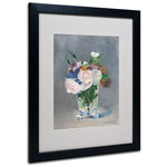 Trademark Fine Art 'Flowers In a Crystal Vase' 16" x 20" Black Frame Art