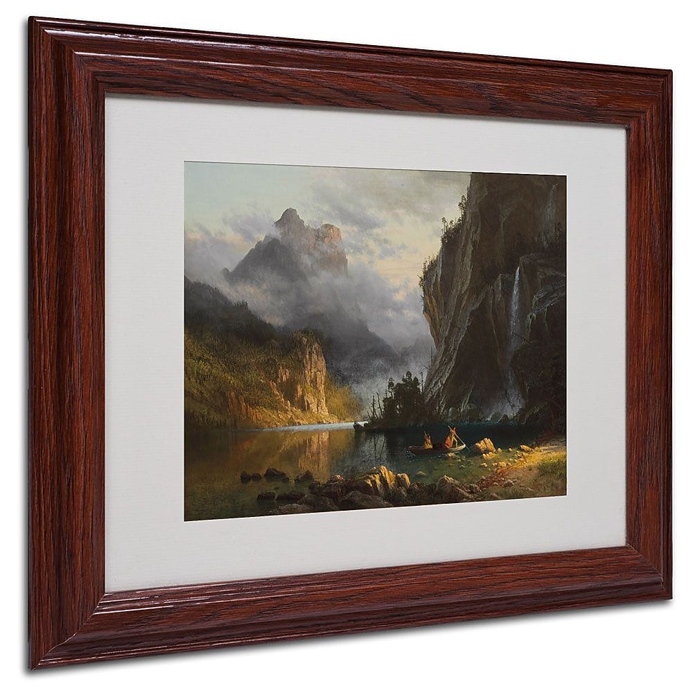 Trademark Fine Art 'Indians Spear Fishing' 11" x 14" Wood Frame Art