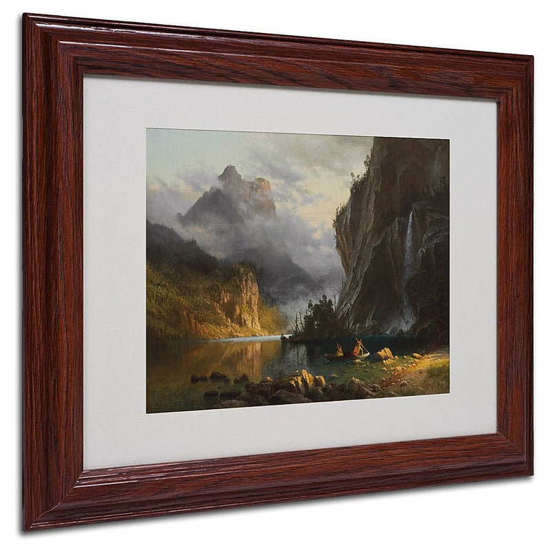 Trademark Fine Art 'Indians Spear Fishing' 11" x 14" Wood Frame Art