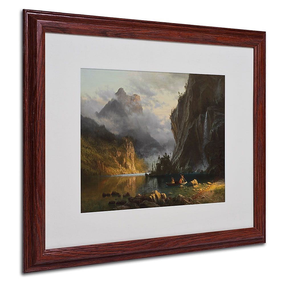 Trademark Fine Art 'Indians Spear Fishing' 16" x 20" Wood Frame Art
