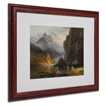 Trademark Fine Art 'Indians Spear Fishing' 16" x 20" Wood Frame Art