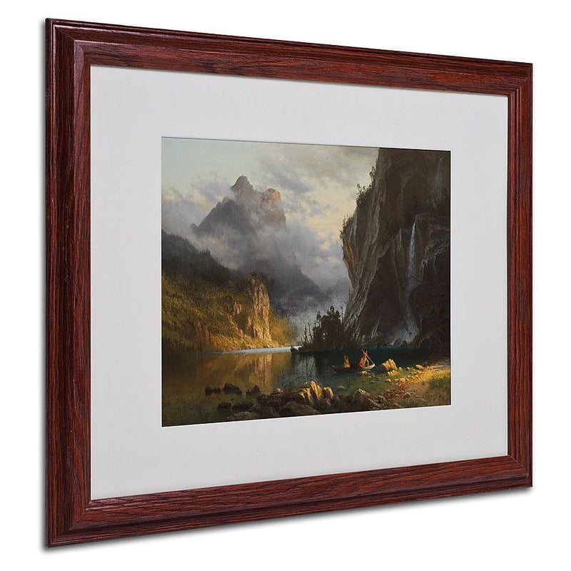 Trademark Fine Art 'Indians Spear Fishing' 16" x 20" Wood Frame Art