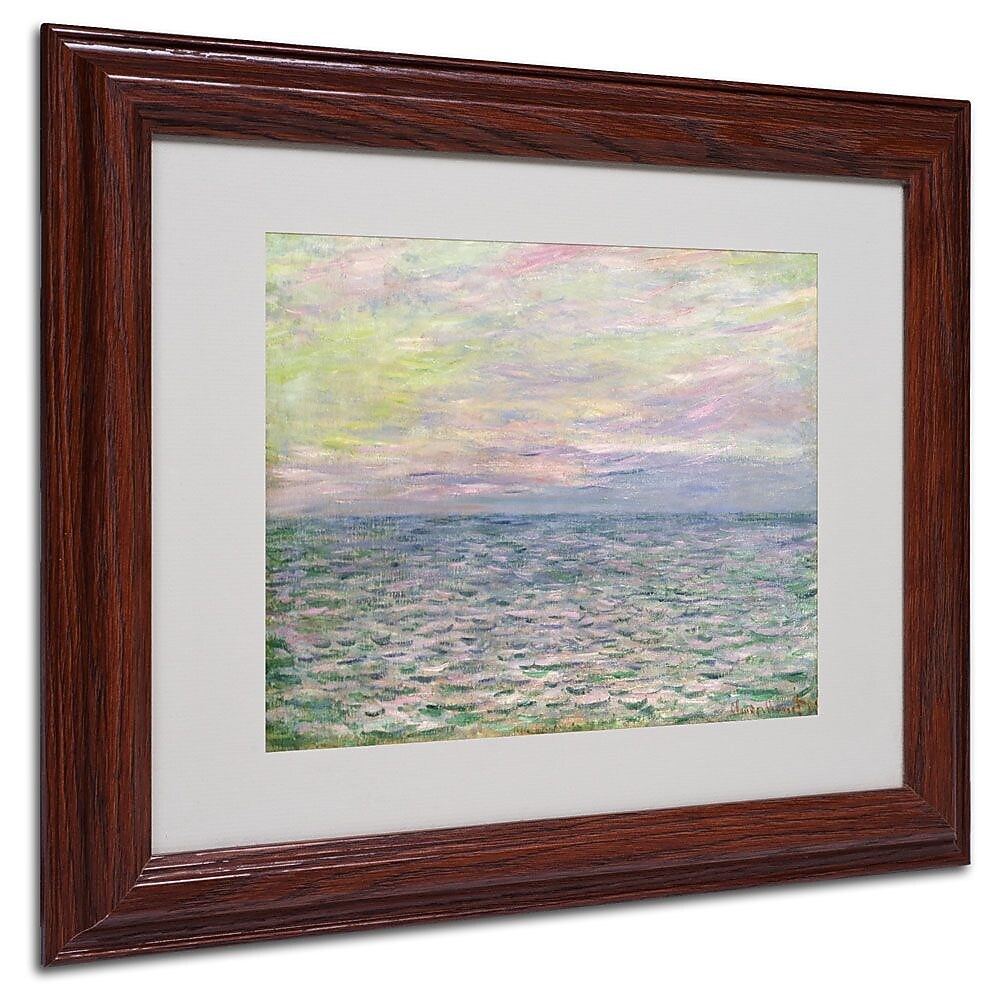 Trademark Fine Art 'Coucher de Soleil a Pourvil' 11" x 14" Wood Frame Art