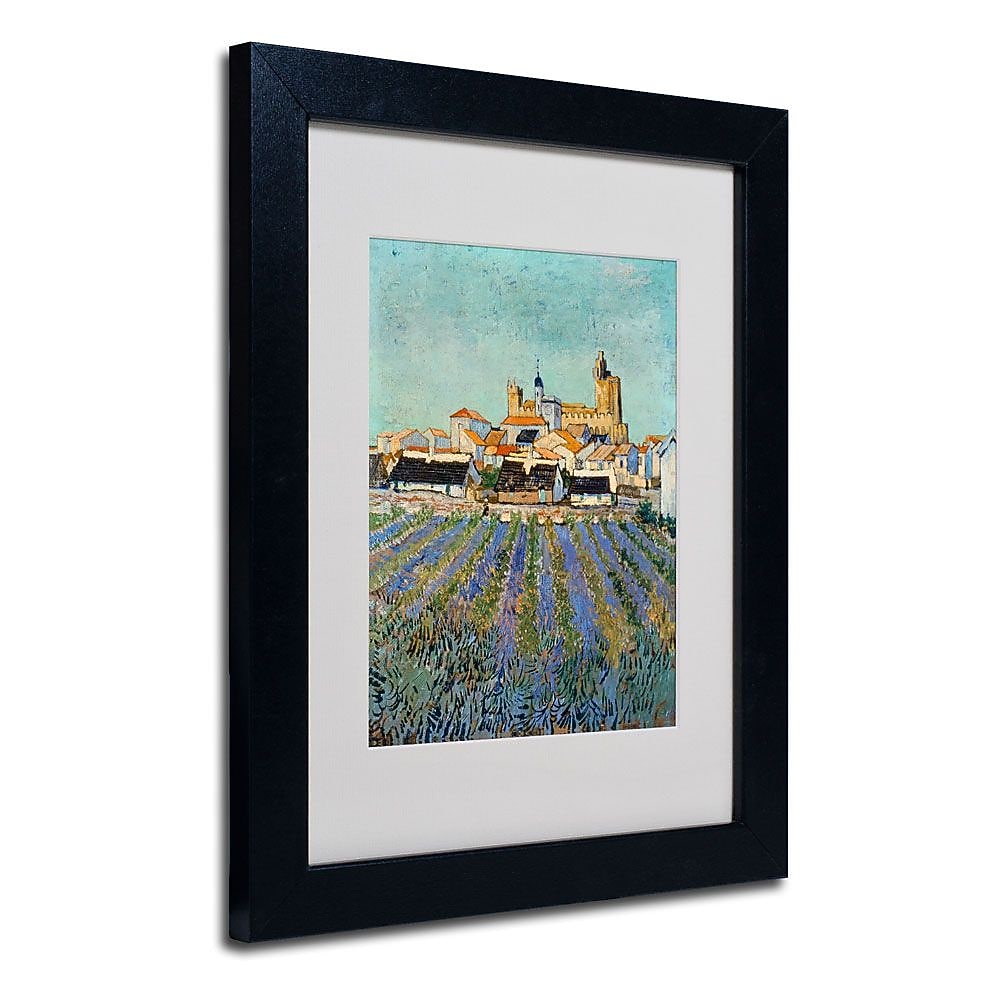 Trademark Fine Art 'Saintes Maries' 11" x 14" Black Frame Art