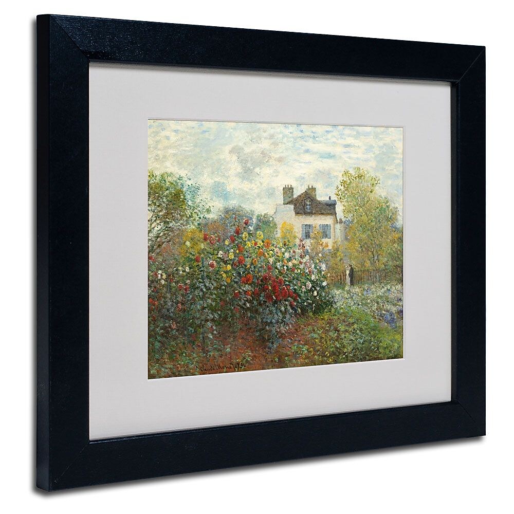 Trademark Fine Art 'The Artist's Garden' 11" x 14" Black Frame Art
