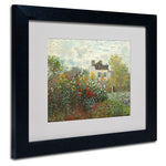 Trademark Fine Art 'The Artist's Garden' 11" x 14" Black Frame Art