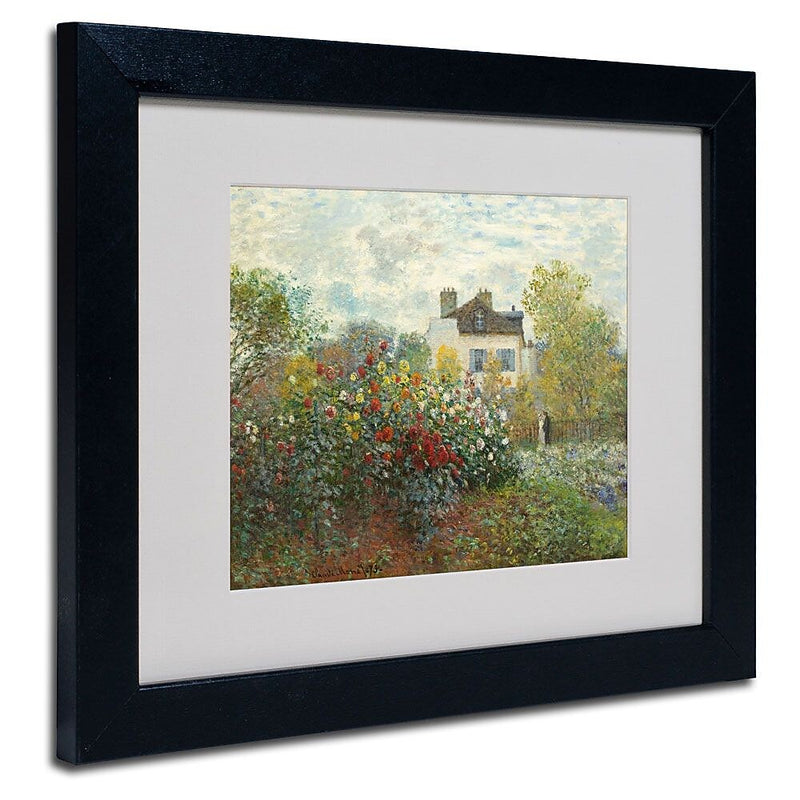 Trademark Fine Art 'The Artist's Garden' 11" x 14" Black Frame Art