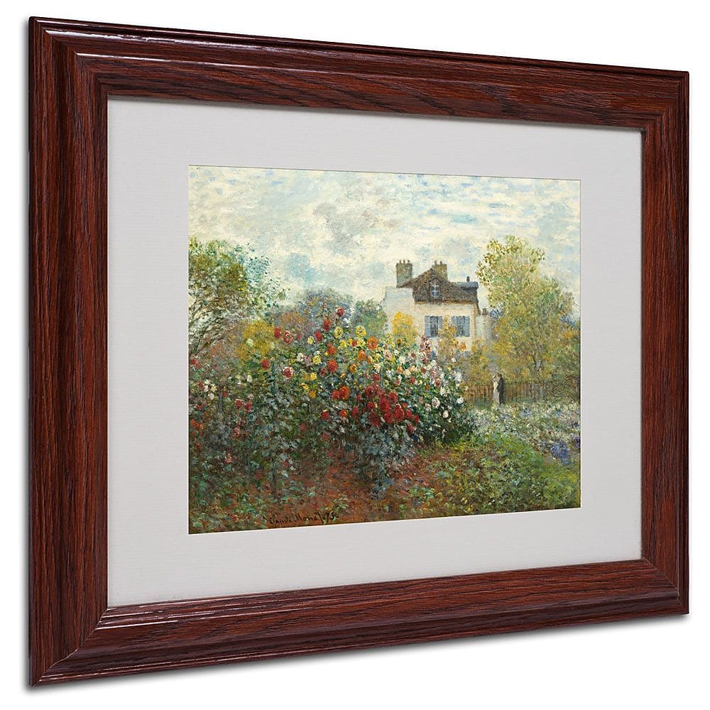 Trademark Fine Art 'The Artist's Garden' 11" x 14" Wood Frame Art