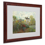 Trademark Fine Art 'The Artist's Garden' 16" x 20" Wood Frame Art