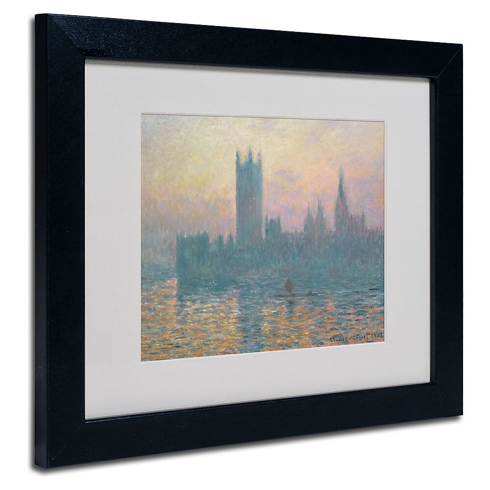 Trademark Fine Art 'The Houses of Parliament' 11" x 14" Black Frame Art