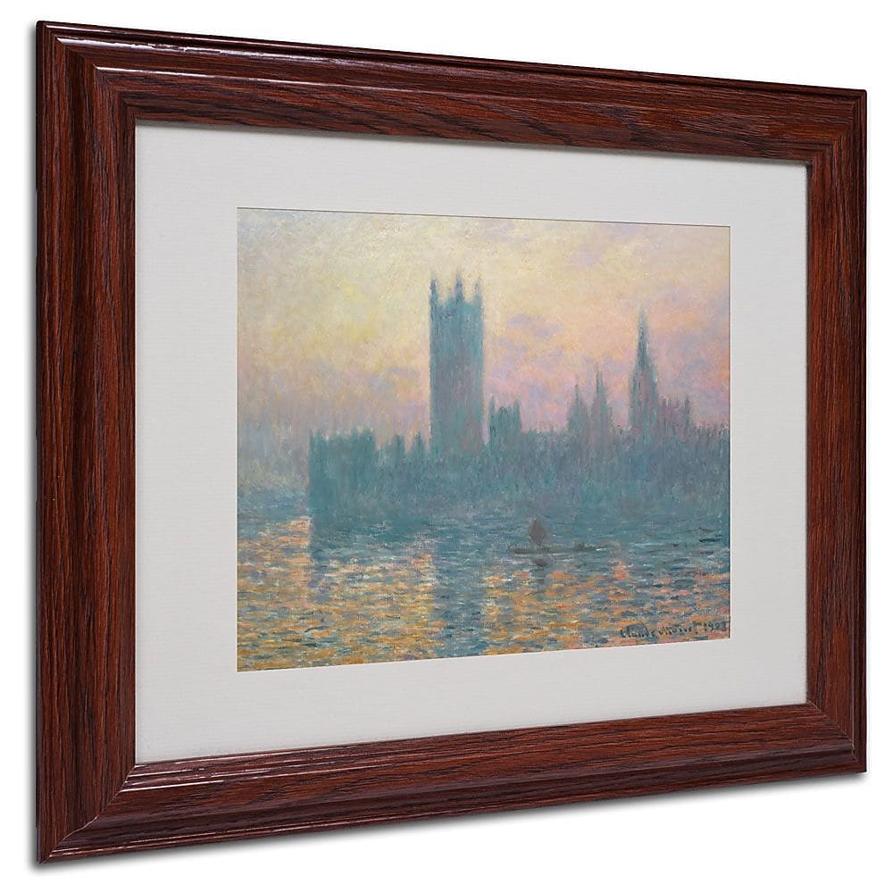 Trademark Fine Art 'The Houses of Parliament' 11" x 14" Wood Frame Art