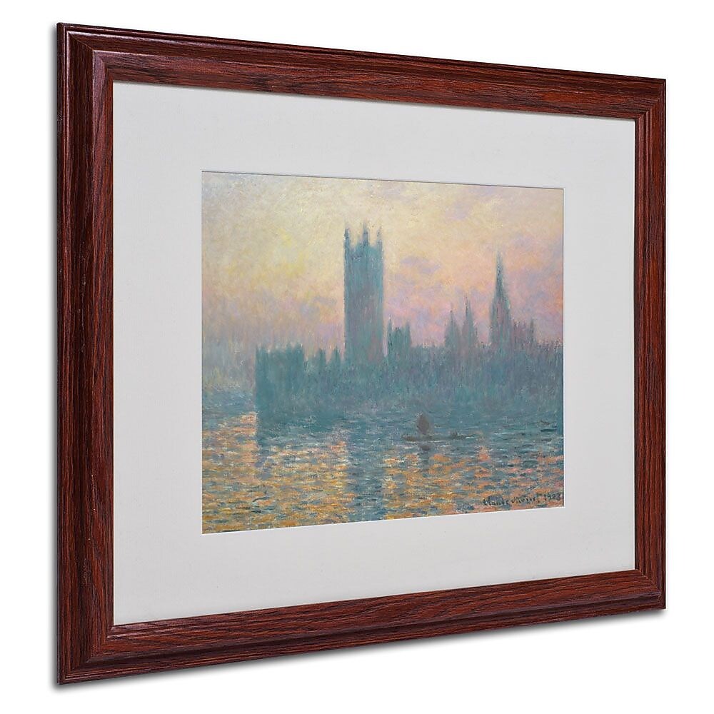 Trademark Fine Art 'The Houses of Parliament' 16" x 20" Wood Frame Art