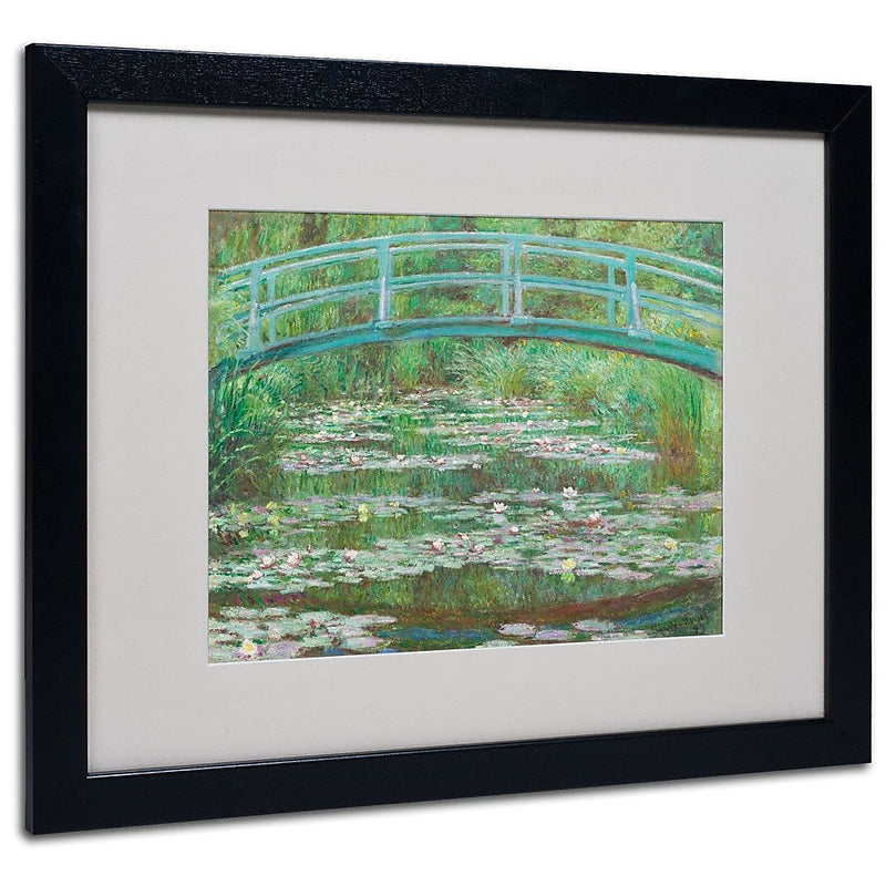 Trademark Fine Art 'The Japanese Footbridge' 16" x 20" Black Frame Art