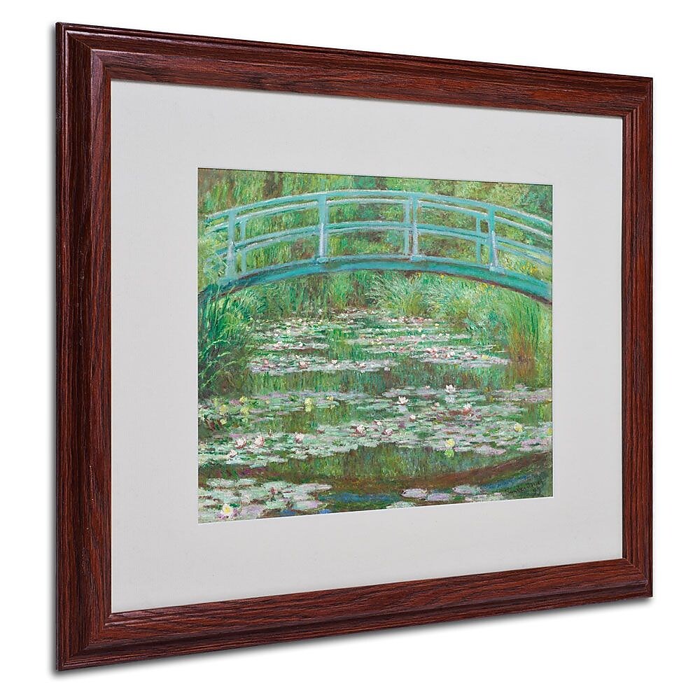 Trademark Fine Art 'The Japanese Footbridge' 16" x 20" Wood Frame Art