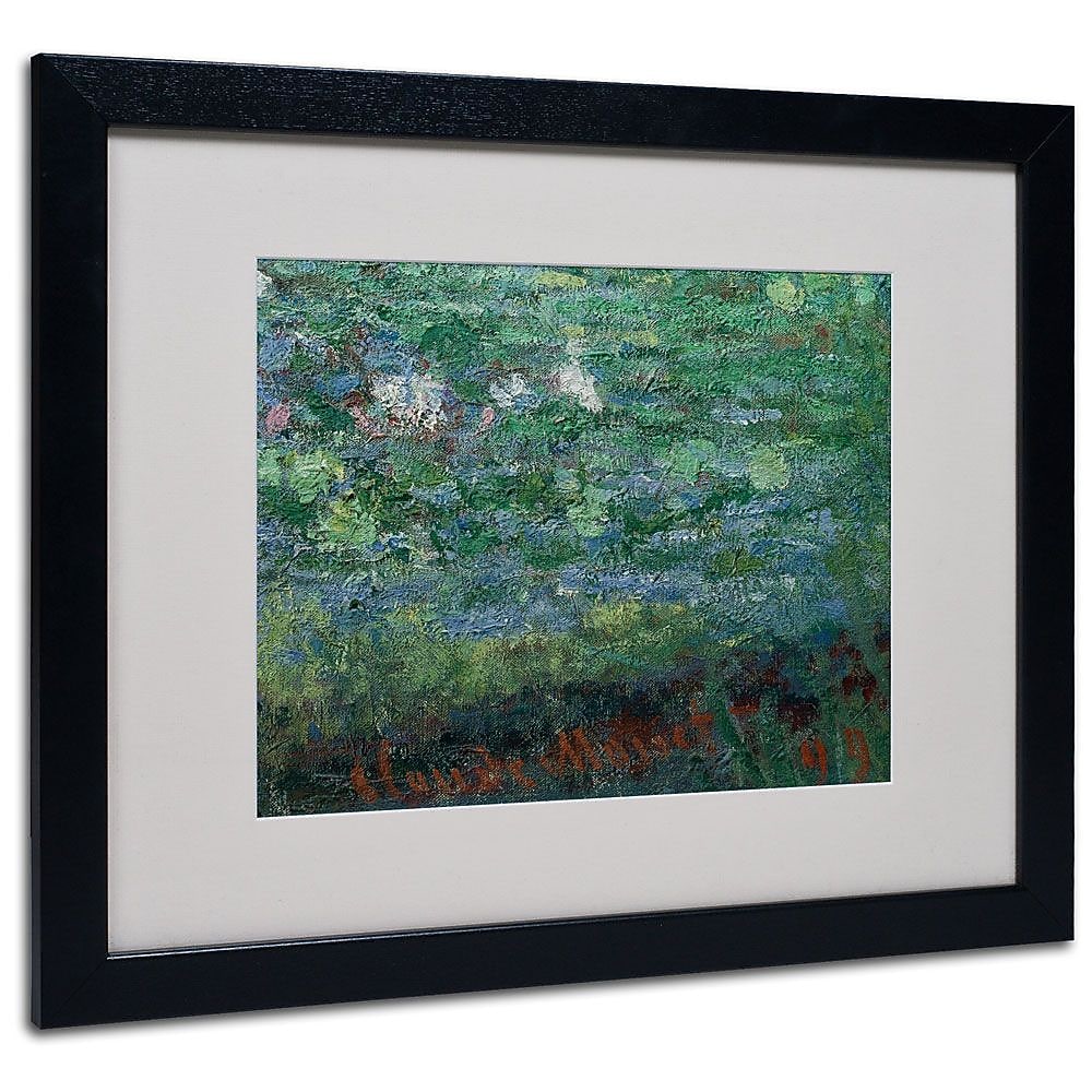 Trademark Fine Art 'The Waterlily Pond Green' 16" x 20" Black Frame Art