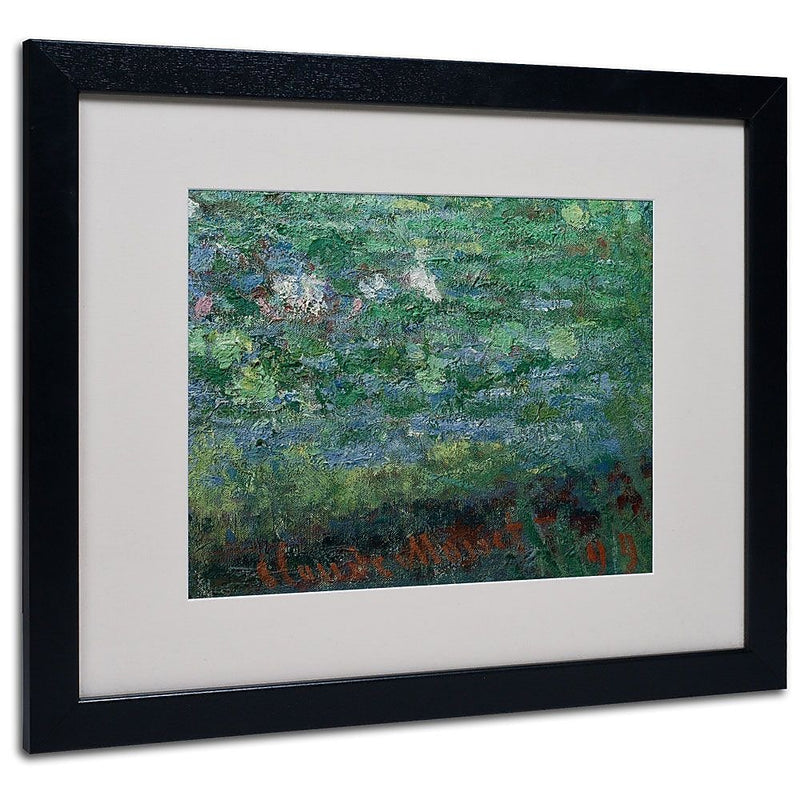 Trademark Fine Art 'The Waterlily Pond Green' 16" x 20" Black Frame Art