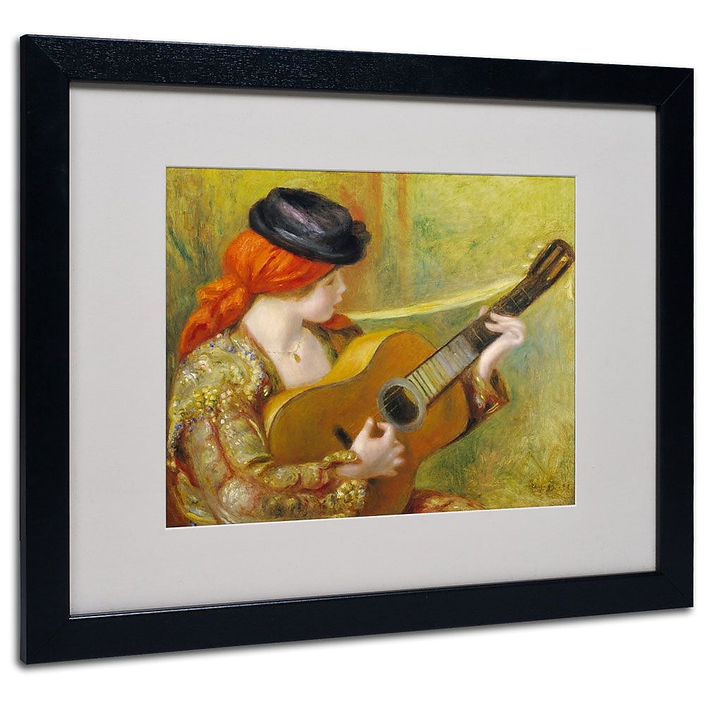 Trademark Fine Art 'Young Spanish Woman' 16" x 20" Black Frame Art