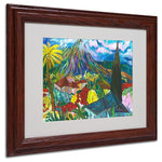 Trademark Fine Art House By the Mountain' 11" x 14" Wood Frame Art