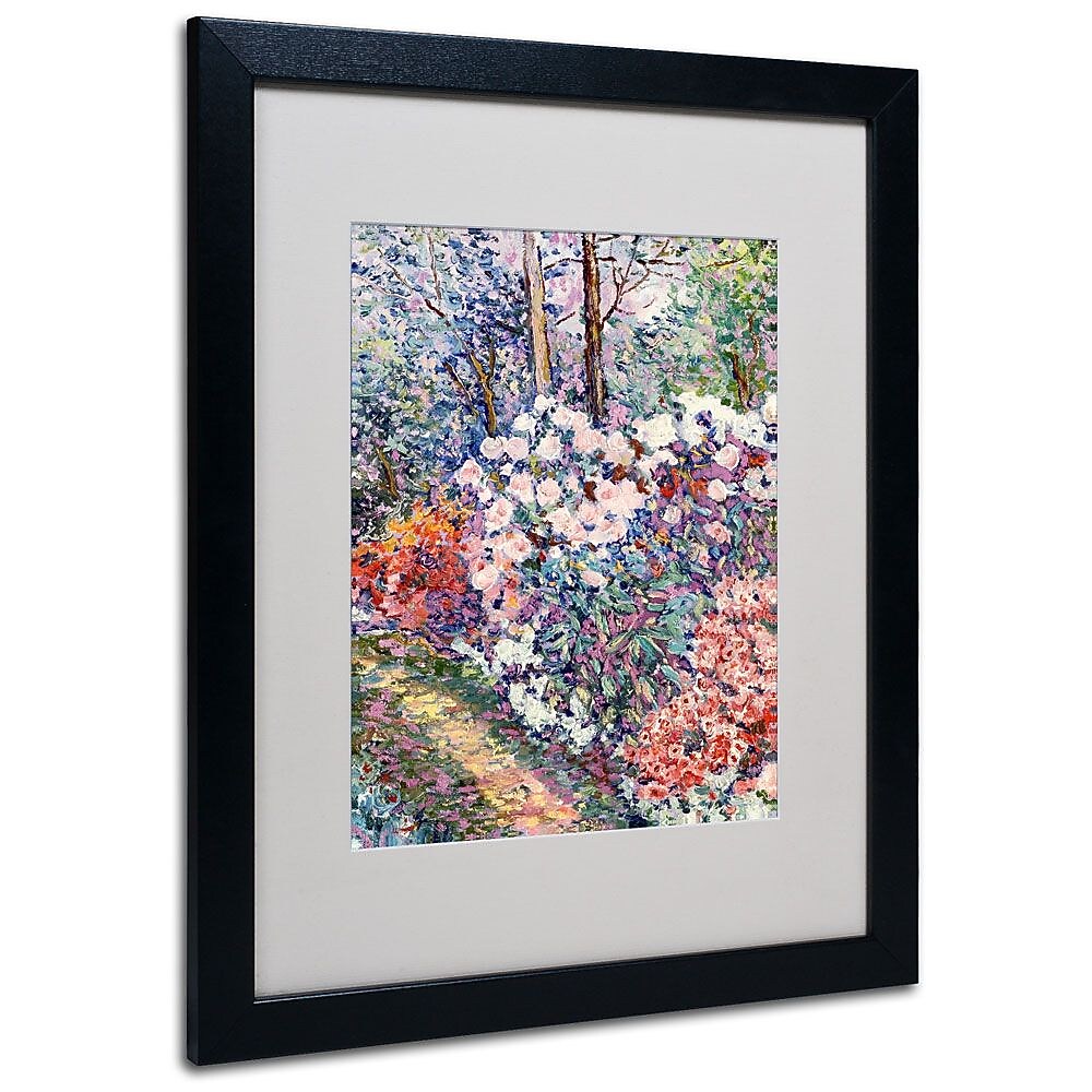 Trademark Fine Art 'Flowers In the Forest' 16" x 20" Black Frame Art