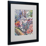 Trademark Fine Art 'Flowers In the Forest' 16" x 20" Black Frame Art
