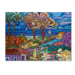 Trademark Fine Art 'House By the Beach' 35" x 47" Canvas Art