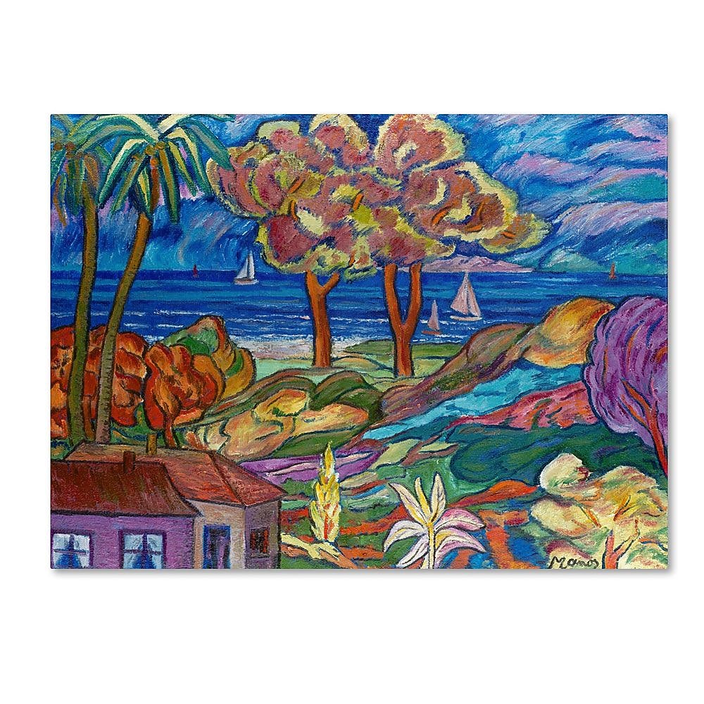 Trademark Fine Art 'House By the Beach' 24" x 32" Canvas Art